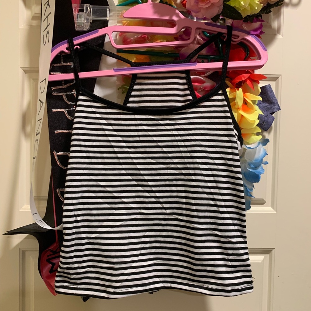 Black&White Striped Tank Top/ Camisole Size Small